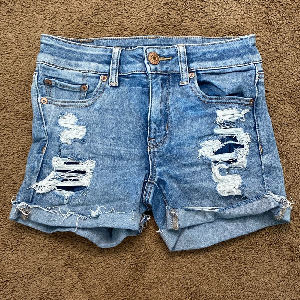 American Eagle: Next Level Stretch ripped jean shorts